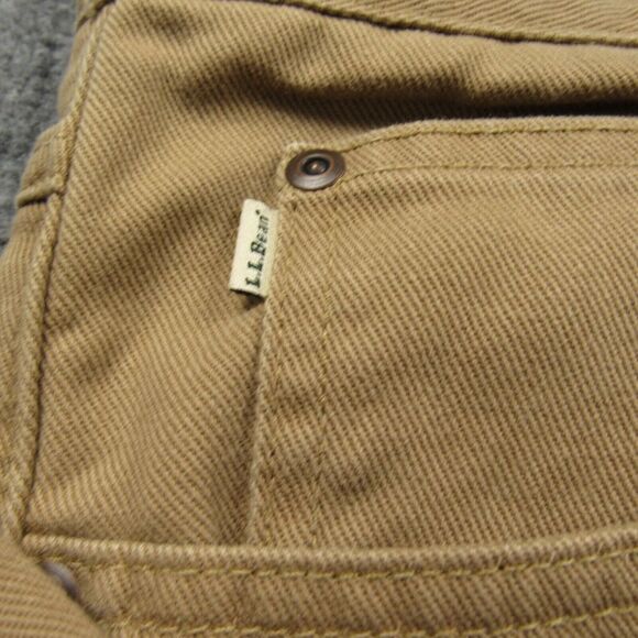 LL Bean Jeans Mens 40x33 Flannel Lined‎ Tan Workwear Winter Warm Outdoors - Picture 11 of 12